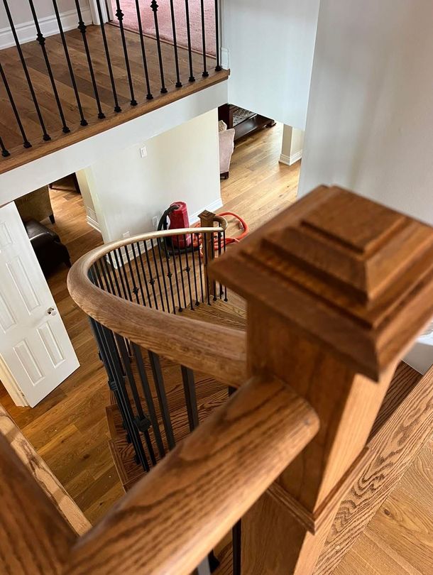 Staircase railing installation